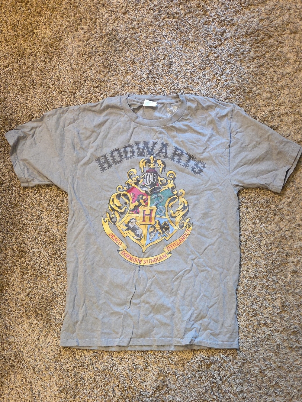 Harry Potter Hogwarts Crest Short Sleeve Tee - Gray